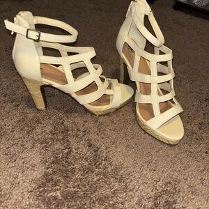 Cream Strappy Heels